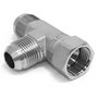 RVS instelbare T-adapter JIC 3/4&quot; 16 UNF (L-uitvoering)